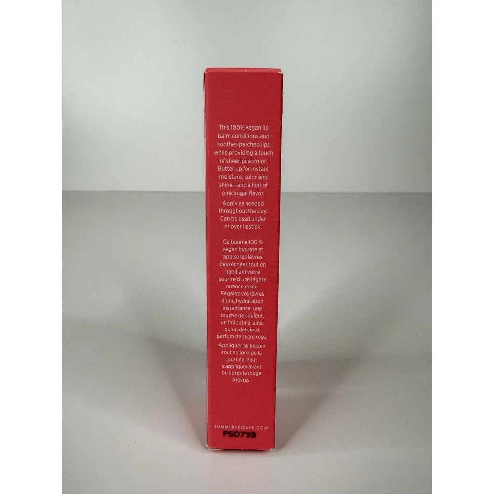 Summer Fridays Lip Butter Balm Pink Sugar 15g 0.5oz Hydrating Vegan Dry Lips